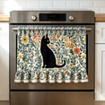 thumbnail image 3 of Clearance Oven Curtain for Farmhouse Kitchen Decor Stove Cover Skirt with Lace Ruffle Trim & 8 Ribbon Ties, Rustic Decorative Oven Door Curtain for Kitchen, Dishwasher & Range, 3 of 7
