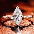 thumbnail image 2 of solitaire jewels 1.5CT Vintage Style Marquise Moissanit Engagement Ring For Women, 14K Rose Gold, 2 of 7
