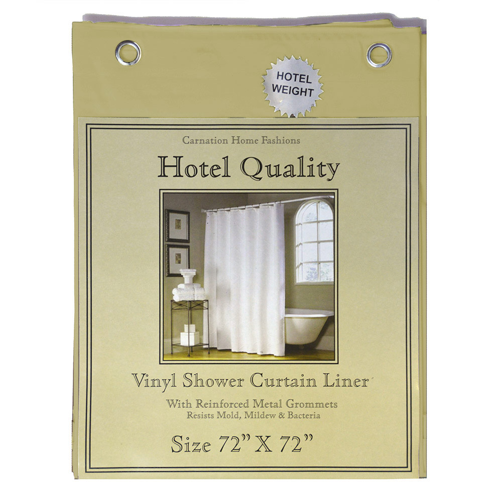 Gold Vinyl Shower Curtain Liner; Hotel Weight 8 Gauge, Metal Grommets