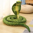 thumbnail image 2 of Simulation Doll Cobra Plush Toy Long Python Doll Rag Doll Zodiac Coiled Snake Fake Snake Props 170cm,1x Snake Doll,Green, 2 of 6