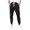 Black, variant on UTTOASFAY Plus Size Women Pants Women Workout Casual Drawstring Pockets Solid Ankle-Length Pants Trousers Navy Xl