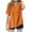 Orange, variant on Cethrio Girls Short Sleeve Shirts, V Neck Casual Loose Summer Button Down Shirts Beige Size 9-10T