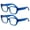 2 Blue, variant on 2 Pairs Women Oversize Transparent Reading Glasses - Spring Hinge Reader 7024 +2.50