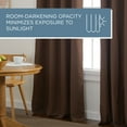 thumbnail image 6 of TOWN & COUNTRY BASICS Bertram Solid Linen Texture Indoor Curtains, Room Darkening with Energy Efficient Lining, Grommet Top, 2-Pack Set, Coffee Brown, 50"x84", 6 of 9