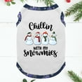 thumbnail image 5 of Jenny Family Matching Christmas Pajamas, "Chillin With My Snowmies" Snowman Print, Holiday Sleepwear PJs, Men Women Kids Baby Dog, Plus Size, 5 of 7