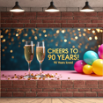 thumbnail image 5 of Golden Cheers 90 Years Celebration Backdrop Banner Party Decorations with Balloons and Champagne Glasses for Anniversary Party Milestone Celebration Birthday Party Photography Props, 5 of 8