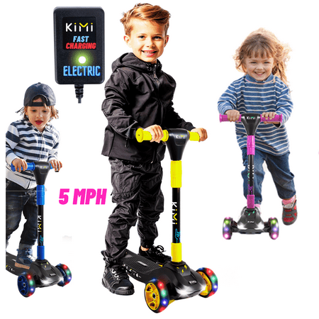 INOKIM - ICON Kids Scooter w/4 miles  Max Operating  Range & 4 mph Max Speed - Yellow