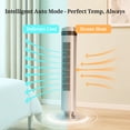 thumbnail image 3 of Ethovia 35" Quiet Bladeless Tower Fan – 25ft/s High-Velocity DC Motor, 5-Speed & 4-Mode Settings, 64° Wide Oscillation, 12-Hour Timer, Remote Standing Fan for Bedroom, Gray, 3 of 6