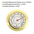 thumbnail image 3 of 1.7" Round Indoor Outdoor Hygrometer No Battery Required Mini Humidity Gauge, Gold 2 Pack, 3 of 5
