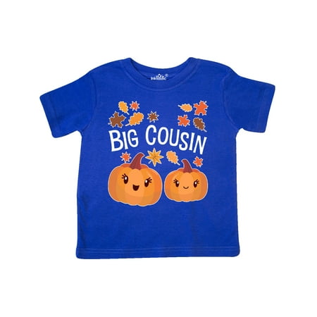 

Inktastic Big Cousin Pumpkins with Fall Leaves Gift Toddler Boy or Toddler Girl T-Shirt