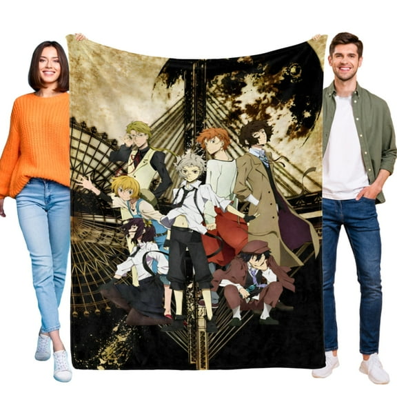 Bungou Stray Dogs Throw Blanket Gifts for Fans Lover Girls Boys Women Present Hoodie Him Bed 60"x80"