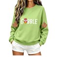 thumbnail image 2 of Vynhevius Women's Thanksgiving Sweatshirt Crew Neck Long Sleeve Loose Casual Pullover Top, 2 of 5