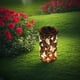 thumbnail image 4 of Lanternas solares al aire libre, luces de farol colgantes, faroles de metal huecos, decoración del jardín LED decorativa, delicada decoración del jardín para patio, modelo de farol colgante de maripos, 4 of 6
