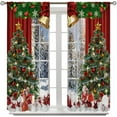 thumbnail image 2 of Christmas Curtains, Xmas Tree Various Presents, Living Room Bedroom Window Drapes 2 Panel Set, 84" X 84" Blackout, 2 of 6