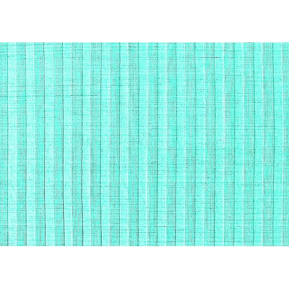 Ahgly Company Indoor Rectangle Solid Turquoise Blue Modern Area Rugs, 2' x 3'