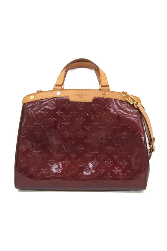 Pre-Owned Louis Vuitton Monogram Vernis Blair GM M91689 Women's Handbag Rouge Fauviste
