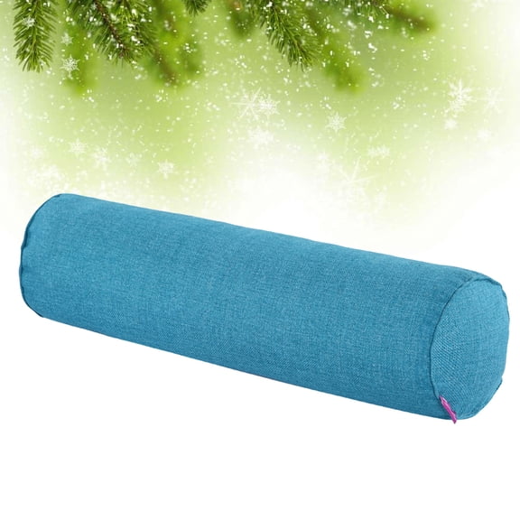 Amosfun Cylinder-Shaped Throw Pillow Blue Fabric Filled for Sleeping Use 1Pc