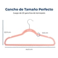 thumbnail image 2 of Ganchos de Terciopelo Premium Serenelife, Ahorradores de Espacio, Resistentes, con Gancho Metálico Giratorio de 360°, para Trajes, Pantalones y Vestidos, Rosa, Pack 20, 2 of 7