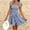 Blue women striped mini dress a1, variant on Uscallm Women's Tie Striped Boho Mini Dress A-Line Casual Basic Beach Vacation Swing Dresses, Yellow M