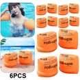 thumbnail image 1 of 2 Uds. Anillos Brazo Natación para Adultos Mangas Inflables para Flotador Piscina (naranja), 1 of 8