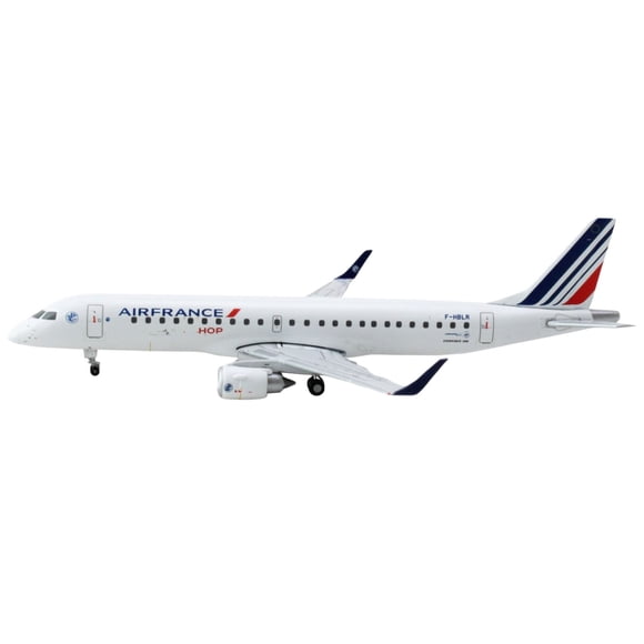 Embraer ERJ-190 Commercial Aircraft "Air France Hop" (F-HBLR) White with Striped Tail 1/400 Diecast Model Airplane by GeminiJets