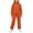 RYE1-Orange, variant on LWFFDAW Girls 2 Piece Set Fall Long Sleeve Quarter Zip Mock Neck Sweatshirt and Wide Leg Pants Loose Comfy Sweatsuit Sets