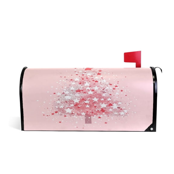 Mailbox Covers Magnetic Large Size 25.4x20.78 in Mailbox Wraps Post for Garden Yard Decor Starry Christmas Tree