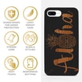 thumbnail image 4 of Case Yard Wooden Case for iPhone-8-Plus Soft TPU Silicone cover Slim Fit Shockproof Wood Protective Phone Cover for Girls Boys Men and Women Supports Wireless Charging Aloha Pineapple Design, 4 of 7