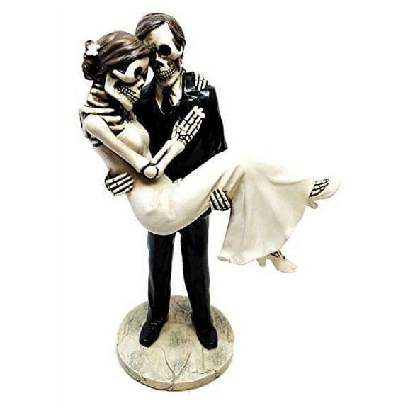 LOVE NEVER DIES BRIDE AND GROOM MODERN WEDDING STATUE SCULPTURE ETERNAL ROMANCE