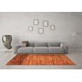 thumbnail image 3 of Ahgly Company Indoor Square Abstract Orange Modern Area Rugs, 7' Square, 3 of 4