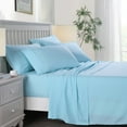 thumbnail image 2 of JML King Bed Sheet Set 6 Piece, Brushed Microfiber Sheet Set With 14" Deep Pockets,Blue, 2 of 5