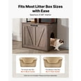 thumbnail image 7 of Cat Litter Box Enclosure Furniture, 23.6 in Hidden Litter Box Cabinet with Storage Shelves, Modern Style, Waterproof Cat Washroom Side Table Cat House, Fit Most of Litterbox for Living Room, 7 of 7