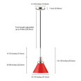 thumbnail image 4 of Henn&Hart 8" Poppy Red/Polished Nickel Metal Pendant, 4 of 10