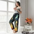 thumbnail image 6 of Picia Firefly Forest Fox Womens Soft Woven Cotton Elastic Waistband Sleep Pajama Pant Lounge Sleep Pant With Pockets And Drawstring-Large, 6 of 9