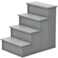 thumbnail image 2 of PawHut Dog Steps for High Beds, 4-Level Wooden, Grey, 21.3" H, 2 of 10