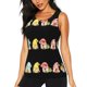 thumbnail image 1 of Fotbe Hello Summer Gnome Blusas Sin Mangas para Mujer – Estilo Casual, Corte Suelto, Slim-Fit, Cuello Redondo Deportivo, Tops de Verano para Gimnasio y Yoga-Large, 1 of 7