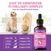 Premium Liquid Collagen For Dogs - 5x Collagen Types I, II, II, V & X - Support For Joints, Skin, Coat, Bone, Immune System & Hips - Collagen Supplement With Hyaluronic Acid - Made In USA - 2oz