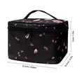 thumbnail image 4 of HELLHERO Flowers Portable Makeup Brush Bag with Brush Slots Polyester Wide-open Portable and Durable, 4 of 4