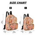 thumbnail image 2 of FORMRS Mini Backpack Purse for Women Quilted Travel Daypack Casual Shoulder Bag, Abstract Orange Flowers, 2 of 7