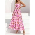 thumbnail image 5 of PRETTYGARDEN Women Strapless Maxi Dress Summer Floral Tube Top Ruched Beach Spring Wedding Guest Long Dresses, 5 of 10