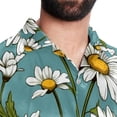 thumbnail image 5 of Daisy Men's Short Sleeve Casual Printed Button Down Beach Shirt - Summer Unisex Top, 5 of 6