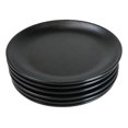 thumbnail image 4 of Pack Of 6 Black Silk Melamine Round Appetizer Dessert Side Dishes Plates 7"D, 4 of 9