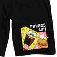 thumbnail image 2 of SpongeBob Squarepants Pinkies Up Men's Black Graphic Sleep Shorts-3XL, 2 of 5