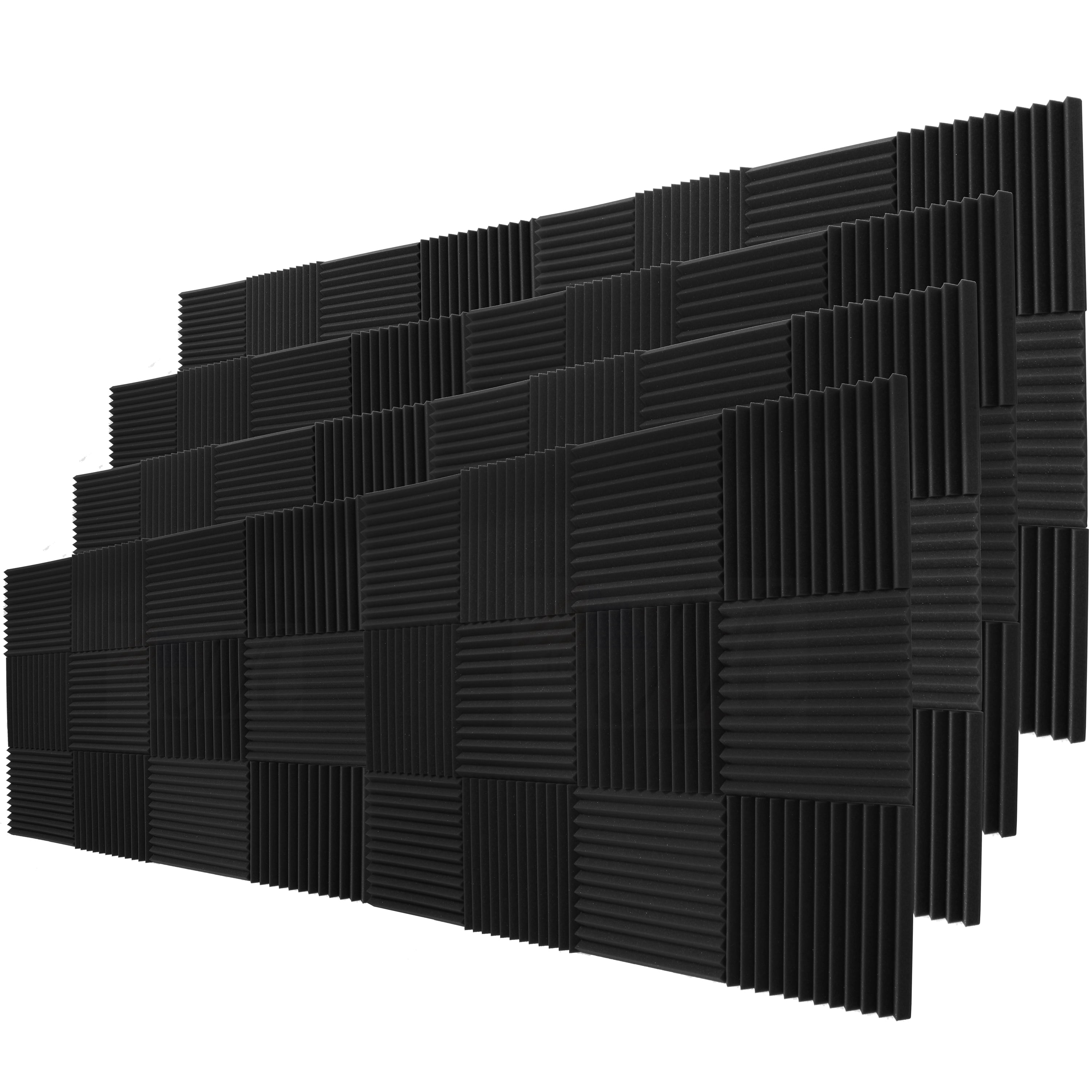 96 Pack Acoustic Wedge Studio Soundproofing Foam Wall Tiles 12" X 12" X 1" USA 