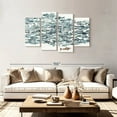 thumbnail image 2 of Elephant Stock The Explorer Wall Art - Horizontal Multi Panel Canvas - Living Room Wall Decor - Animal Multi Panel - White And Blue Decor By Norman Wyatt Jr. - 75" x 48", 2 of 8