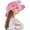 Hot Pink, variant on Women Organza Kentucky Hat Derby Fascinator Hat, Lady Cocktail Tea Party Church Wedding Bridal Flower Hat Summer Beach Sun Hat