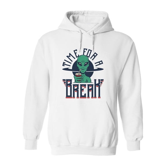 Alien Time For A Break Hoodie Men -Image by Shutterstock, Male Small