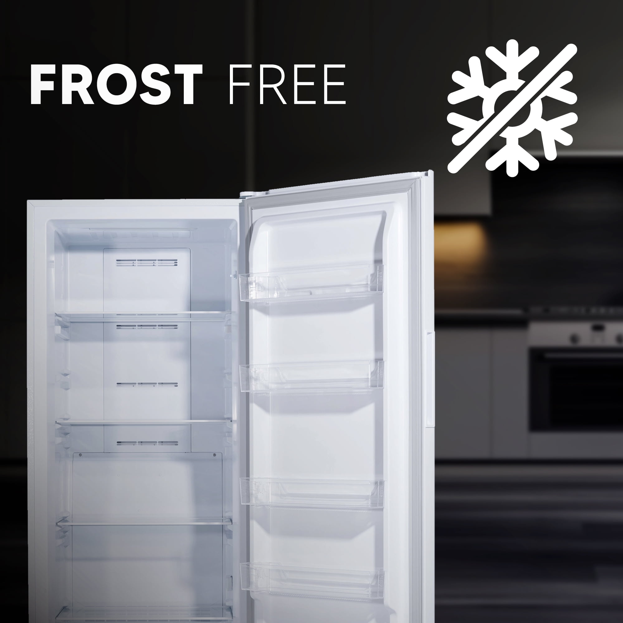 Farberware 17 cu ft upright freezer with spacious storage, adjustable shelves, and energy-efficient performance—ideal for bulk food storage in homes or garages.