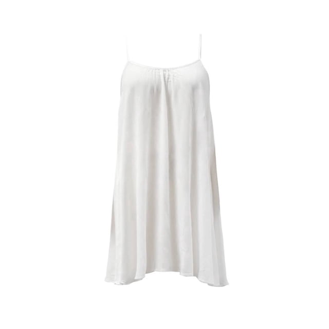 Ropa Playa Ocean Pacific para Mujer Vestido Cuello Redondo Sin Manga Tirante Cruzado Blanco Talla G