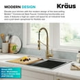 thumbnail image 5 of KRAUS Bolden Commercial Style 2-Function Single Handle Pull Down Kitchen Faucet in Spot-Free Brushed Brass, 5 of 8